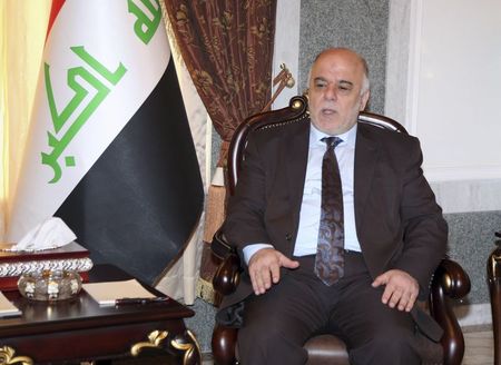 © Reuters. العبادي متفائل بشأن تشكيل الحكومة العراقية الجديدة
