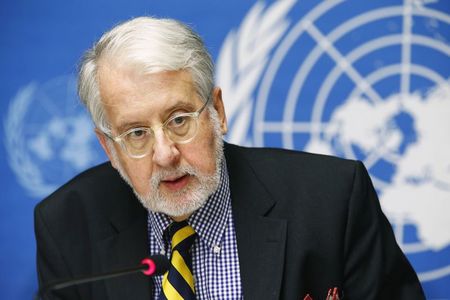 © Reuters. Paulo Sérgio Pinheiro faz declaração em Genebra