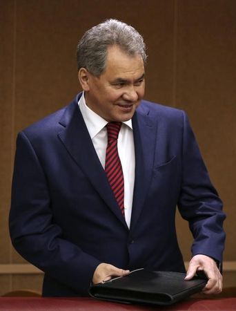 © Reuters. Ministro da Defesa russo, Sergei Shoigu, no Parlamento em Moscou