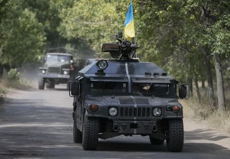 © Reuters. Veículo blindado das Forças Armadas da Ucrânia em Kramatorsk