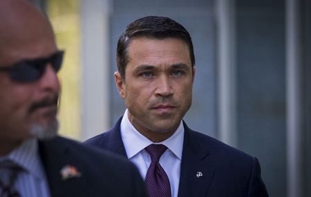 © Reuters. U.S. Representative Michael Grimm arrives at the Brooklyn Federal Courthouse in the Brooklyn Borough of New York