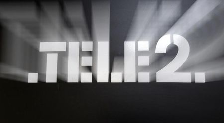 © Reuters. A logo is on display at a Tele2 company's sales office in St. Petersburg