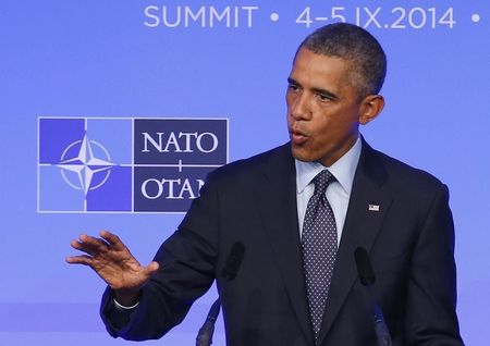 © Reuters. أوباما: حلفاء رئيسيون مستعدون للانضمام إلى عمل عسكري أمريكي في العراق