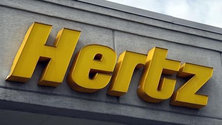 © Reuters. A Hertz sign is seen outside a rental car office in Ferndale