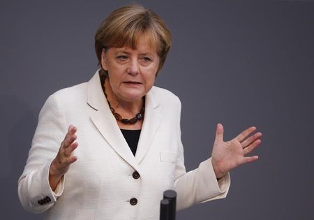 © Reuters. Il cancelliere tedesco Angela Merkel 