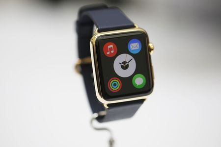 © Reuters. New Apple Watch is pictured during an Apple event at the Flint Center for the Performing Arts in Cupertino