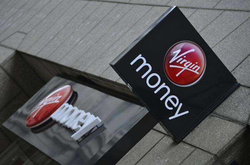 &copy; Reuters A logo at a branch of Virgin Money bank is seen in the City of London