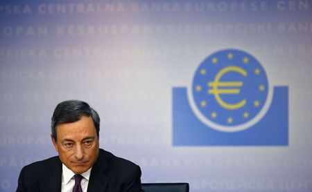 © Reuters. Il presidente della Banca centrale europea Mario Draghi