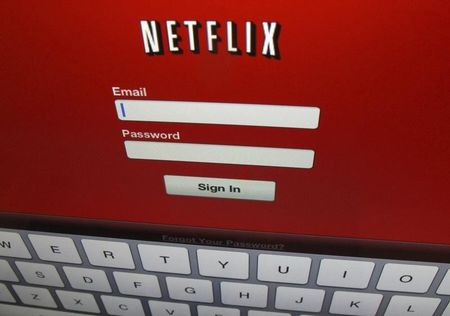 © Reuters. The Netflix sign on is shown on an ipad in  Encinitas