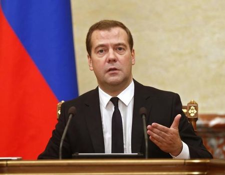 © Reuters. ميدفيديف:العقوبات الغربية اختبار لقوة البلاد
