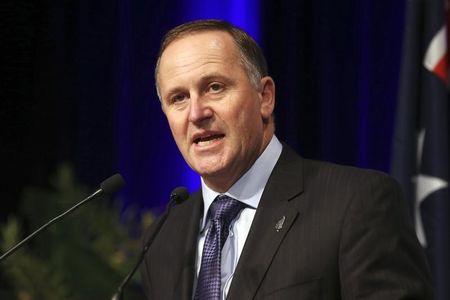 © Reuters. New Zealand's Prime Minister Key speaks at a luncheon in Sydney