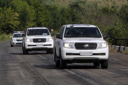 © Reuters. Atacado un grupo de monitores de la OSCE en el este de Ucrania