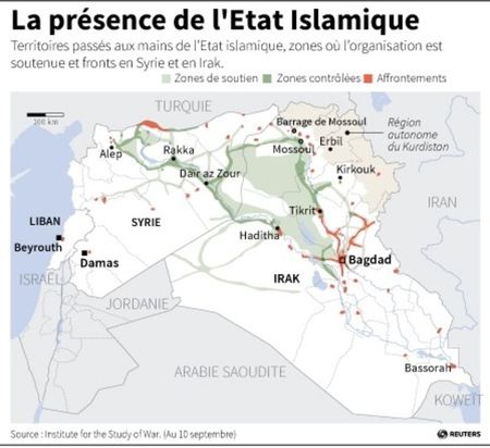© Reuters. LA PRÉSENCE DE L'ETAT ISLAMIQUE