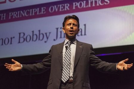 © Reuters. Louisiana Governor Jindal speaks at the Family Leadership Summit in Ames