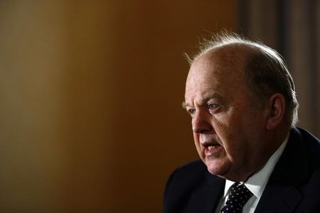 © Reuters. Ireland's Finance Minister Noonan attends an interview with Reuters at his office in central Dublin