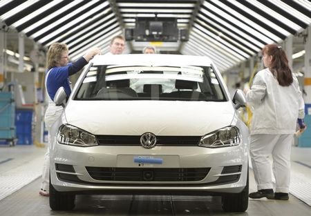 © Reuters. IG METALL VEUT CHEZ VW DES AUGMENTATIONS DE PLUS DE 0,8%