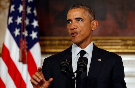 © Reuters. Obama faz declaração na Casa Branca 