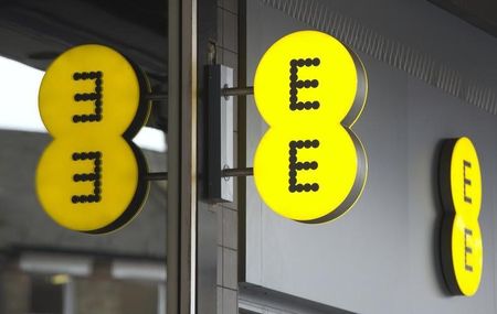 © Reuters. An Everything Everywhere (EE) mobile phone store sign is seen in London