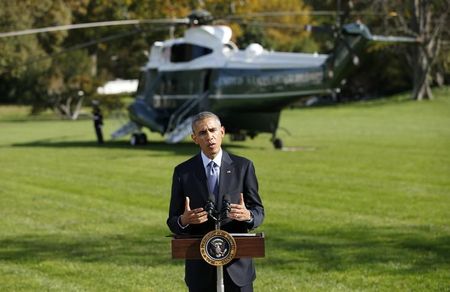 © Reuters. Obama fala sobre luta contra Ebola em Washington