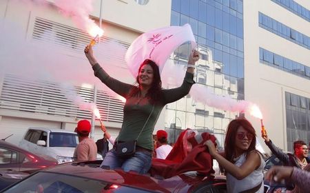 © Reuters. حزب نداء تونس يحصل على 85 مقعدا في البرلمان وحزب النهضة 69 مقعدا