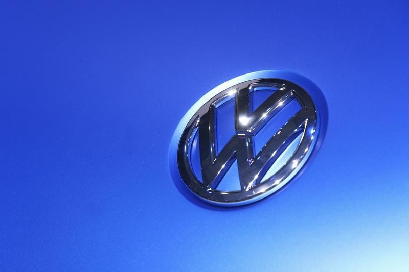 &copy; Reuters The Volkswagen logo is seen on a Volkswagen XL Sport car during the media day at the Paris Mondial de l'Automobile