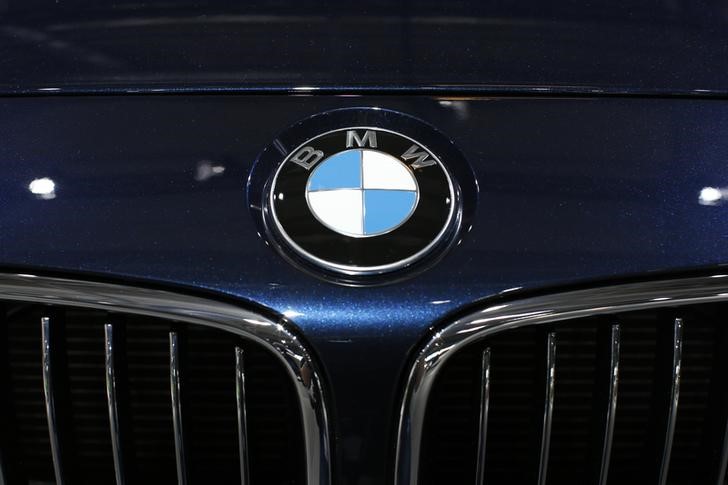 &copy; Reuters A BMW logo is seen on a car displayed on media day at the Paris Mondial de l'Automobile