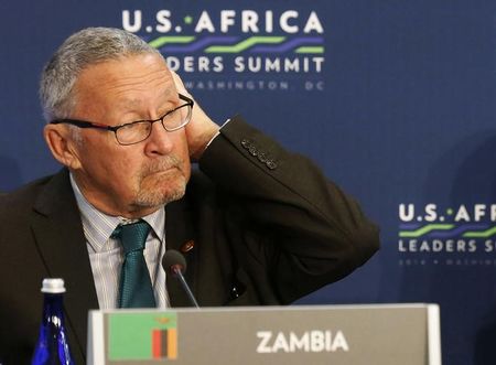 © Reuters. File picture of Zambia's Vice President Guy Scott at the U.S.-Africa Leaders Summit in Washington