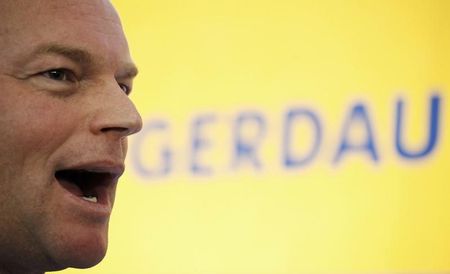 © Reuters. Presidente da Gerdau, André Gerdau Johannpeter, durante coletiva de imprensa em Pindamonhagaba, São Paulo 