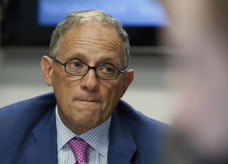 © Reuters. Chairman and President of the Export-Import Bank Hochberg listens during the Reuters Aerospace and Defense Summit in Washington