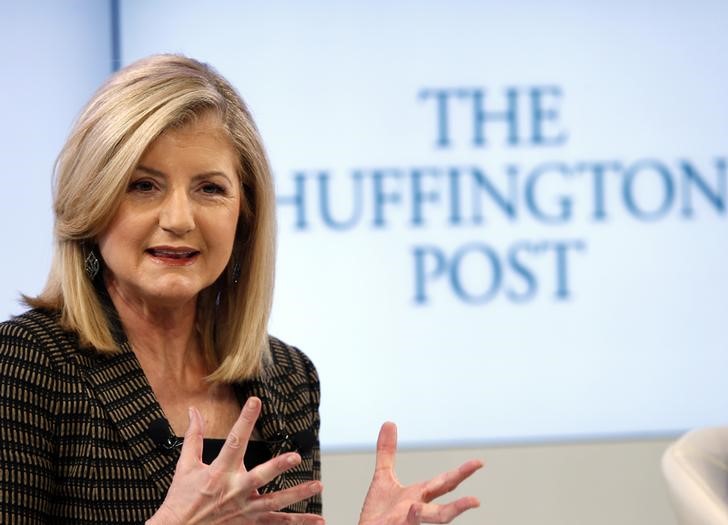 © Reuters. Huffington president and Editor-in-Chief of The Huffington Post Media Group attends a session at the World Economic Forum (WEF) in Davos