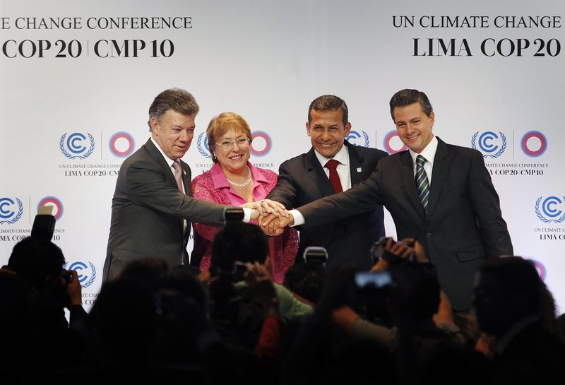 © Reuters. Presidentes de Colômbia, Chile, Peru e México se reúnem em Lima