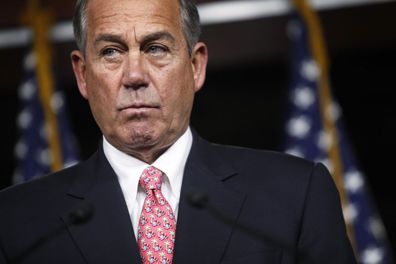 © Reuters. Boehner holds a news conference at the U.S. Capitol in Washington