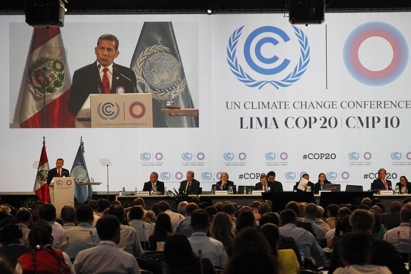 © Reuters. Presidente do Peru discursa em conferência do clima em Lima