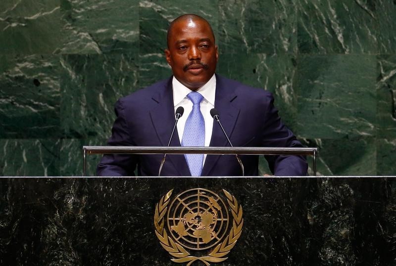 © Reuters. Joseph Kabila Kabange, President of the Democratic Republic of the Congo, addresses the 69th United Nations General Assembly at the U.N. headquarters in New York