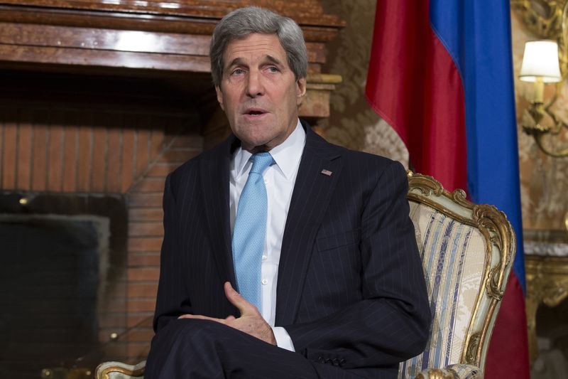 © Reuters. كيري: أمريكا لم تحسم أمرها بشأن القرار المتعلق بالفلسطينيين