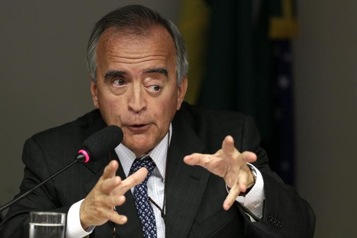 © Reuters. Ex-diretor da Petrobras, Nestor Cerveró, durante audiência no Congresso, em Brasília 