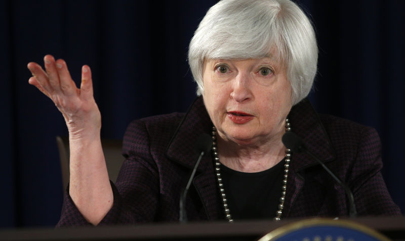 © Reuters. U.S. Federal Reserve Chair Janet Yellen holds a news conference at the Federal Reserve in Washington