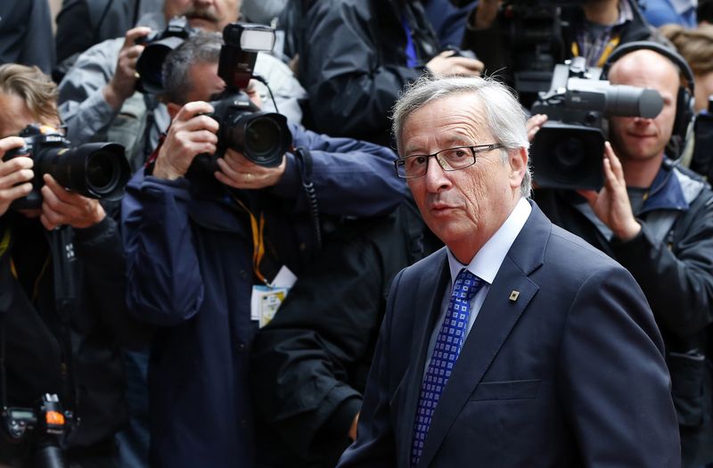 © Reuters. File photo of Luxembourg's then PM Juncker arriving at a European Union leaders summit in Brussels