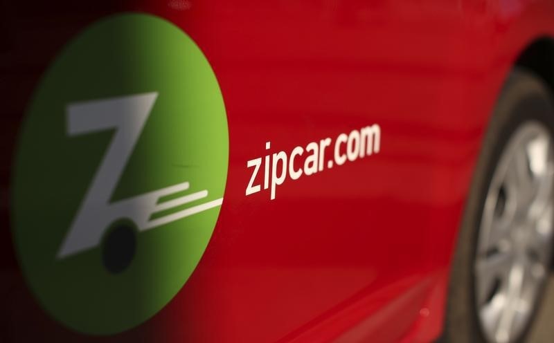 © Reuters. A logo is shown on the side of a Zipcar in San Francisco