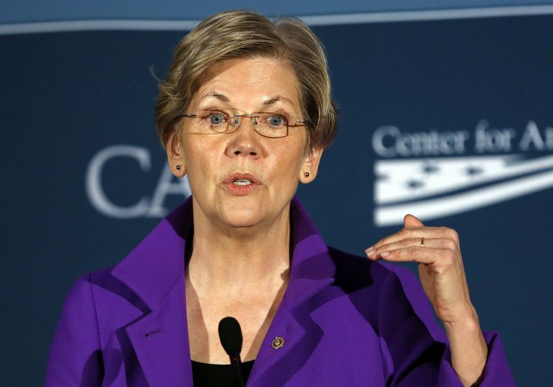 © Reuters. US Senator Warren speaks at the Center for American Progress' 2014 Policy Conference  in Washington