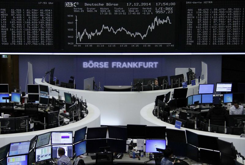 © Reuters. اسهم اوروبا تسجل أكبر مكاسبها في 3 أعوام مدعومة بصعود الاسهم اليونانية