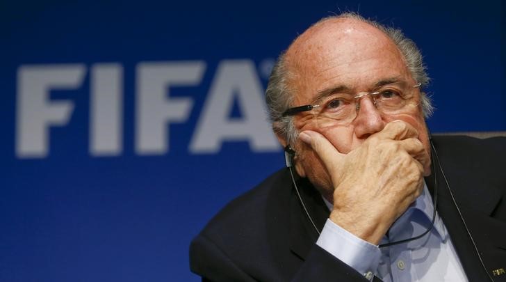 © Reuters. Presidente da Fifa, Joseph Blatter, durante coletiva de imprensa em Zurique