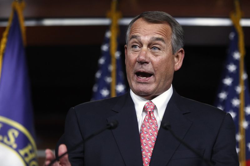 © Reuters. Boehner holds a news conference at the U.S. Capitol in Washington