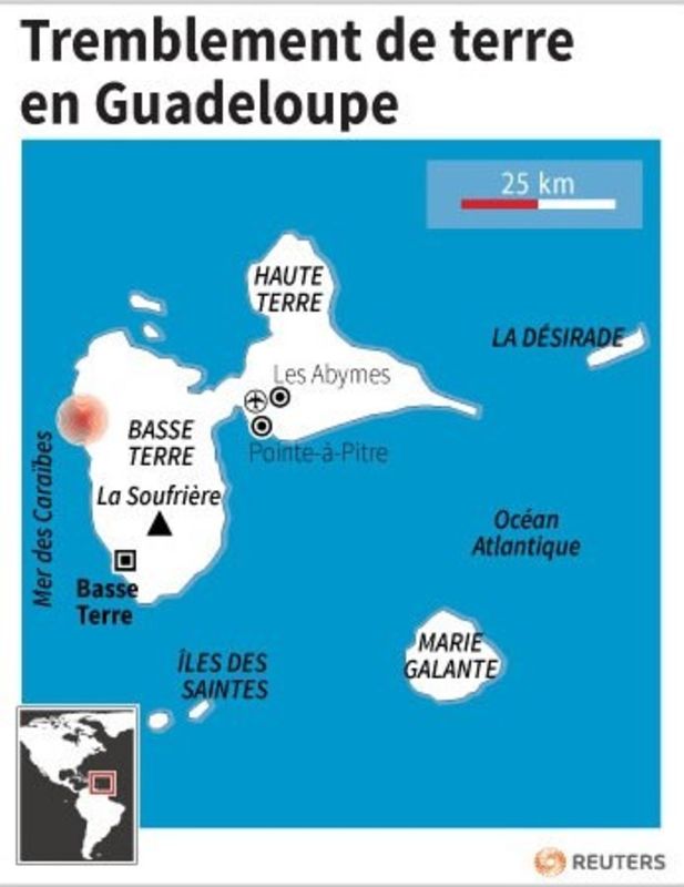 © Reuters. TREMBLEMENT DE TERRE EN GUADELOUPE