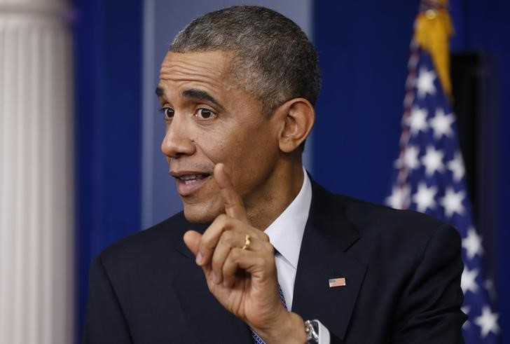 © Reuters. أوباما يتعهد برد أمريكي على كوريا الشمالية بشأن هجوم سوني