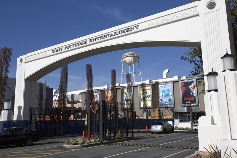 © Reuters. An entrance gate to Sony Pictures Studios is pictured in Culver City