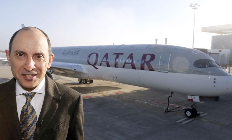 © Reuters. AIRBUS LIVRE L'A350 À SON PREMIER CLIENT, QATAR AIRWAYS