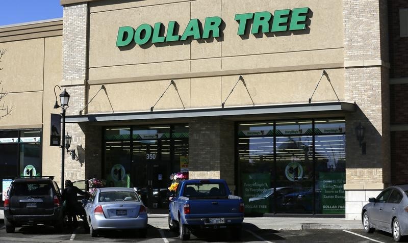 © Reuters. A view of the sign outside the Dollar Tree store in Westminster