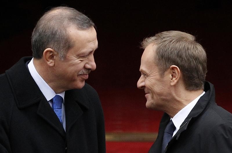 © Reuters. رئيس المجلس الاوروبي يطالب أردوغان باحترام العملية القضائية