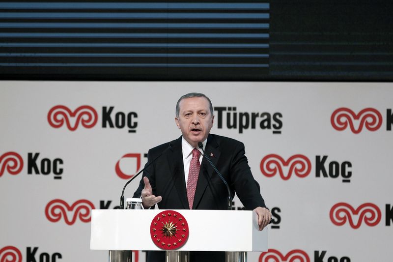 © Reuters. الشرطة التركية تعتقل شابا بتهمة إهانة الرئيس اردوغان